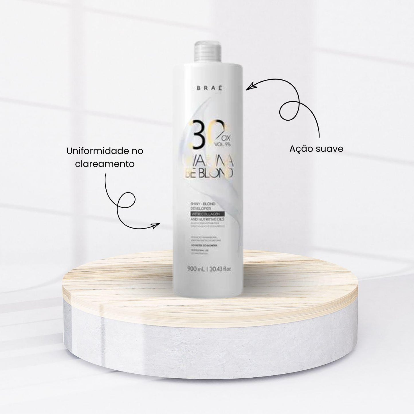 Agua Oxigenada Braé Wanna Be Blond 30 Volume Ox 900 ml