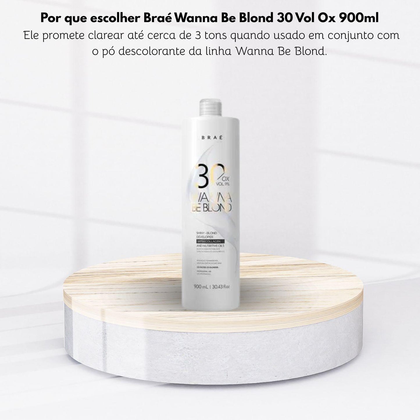 Agua Oxigenada Braé Wanna Be Blond 30 Volume Ox 900 ml