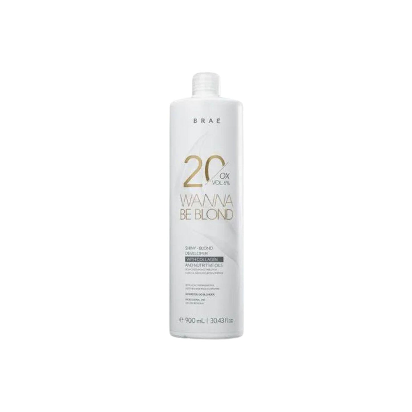 Agua Oxigenada Braé Wanna Be Blond 20 Volume Ox 900 ml
