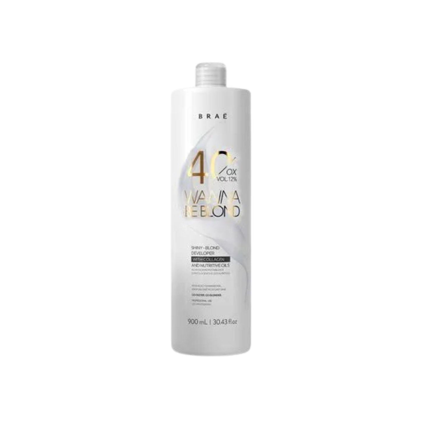 Agua Oxigenada Braé Wanna Be Blond 40 Volume Ox 900 ml