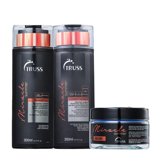 Kit Truss Miracle Summer Shampoo 300 ml + Condicionador 300 ml + Máscara Summer