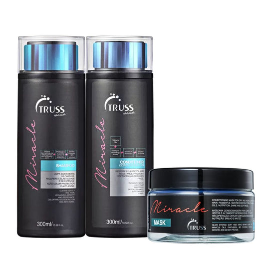Kit Truss Miracle Shampoo 300 ml + Condicionador 300 ml + Máscara Miracle