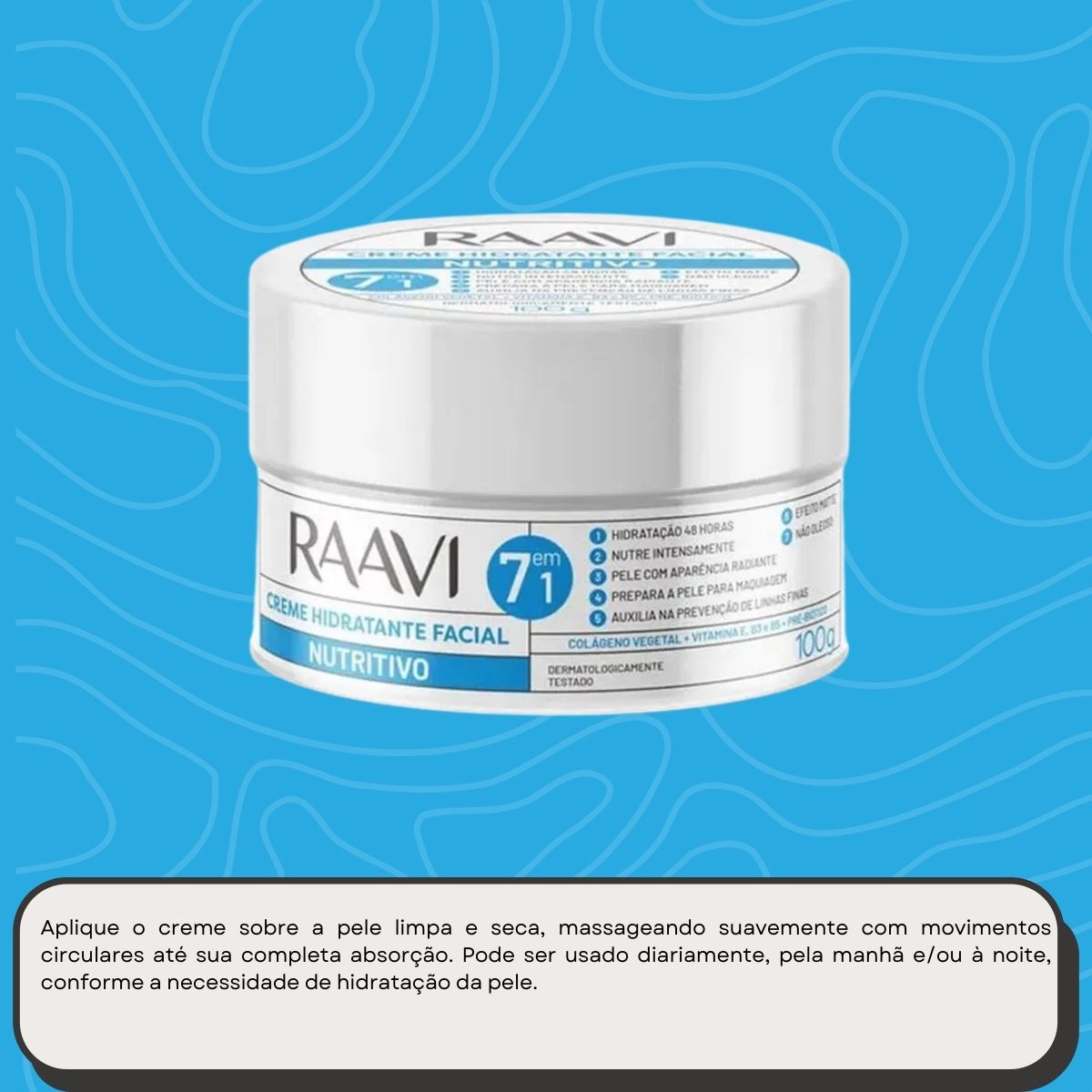 Raavi Creme Hidratante Facial Nutritivo 100g