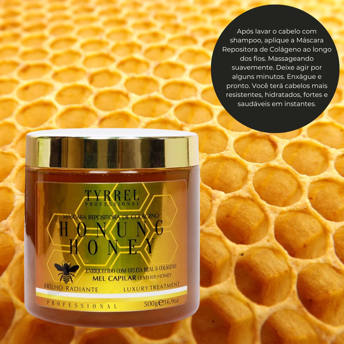 Máscara Tyrrel Honung Honey Repositora de Colágeno 500g