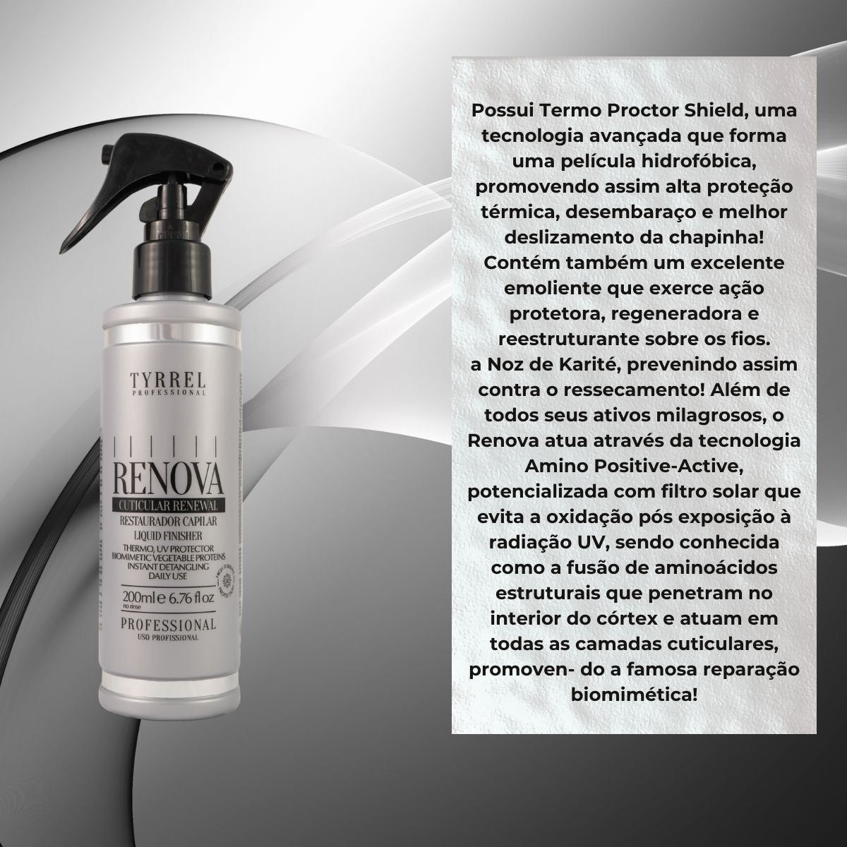 Protetor Témico Tyrrel Renova Restaurador Capilar 200 ml