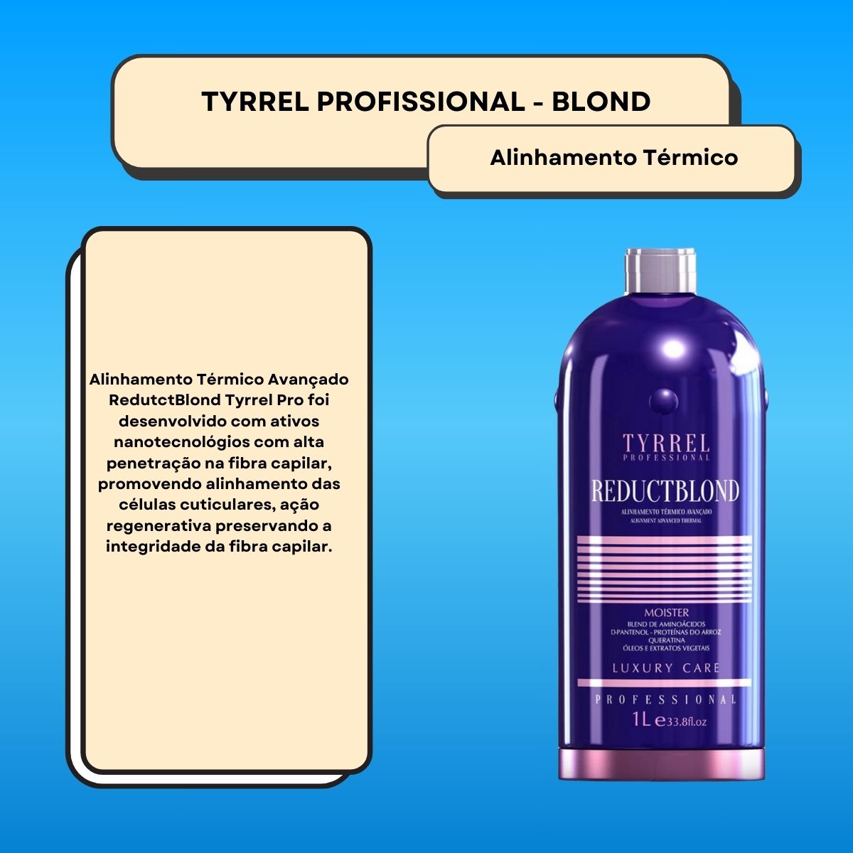 Progressiva Tyrrel Reduct Blond Alinhamento Térmico 1 Litro
