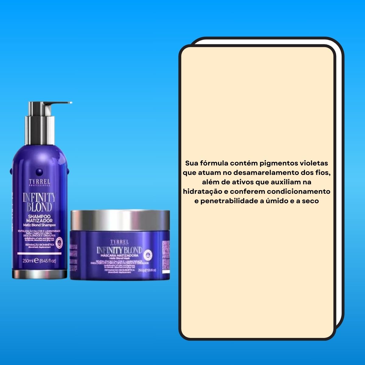 Kit Tyrrel Infinity Blond Shampoo e Máscara 250 ml