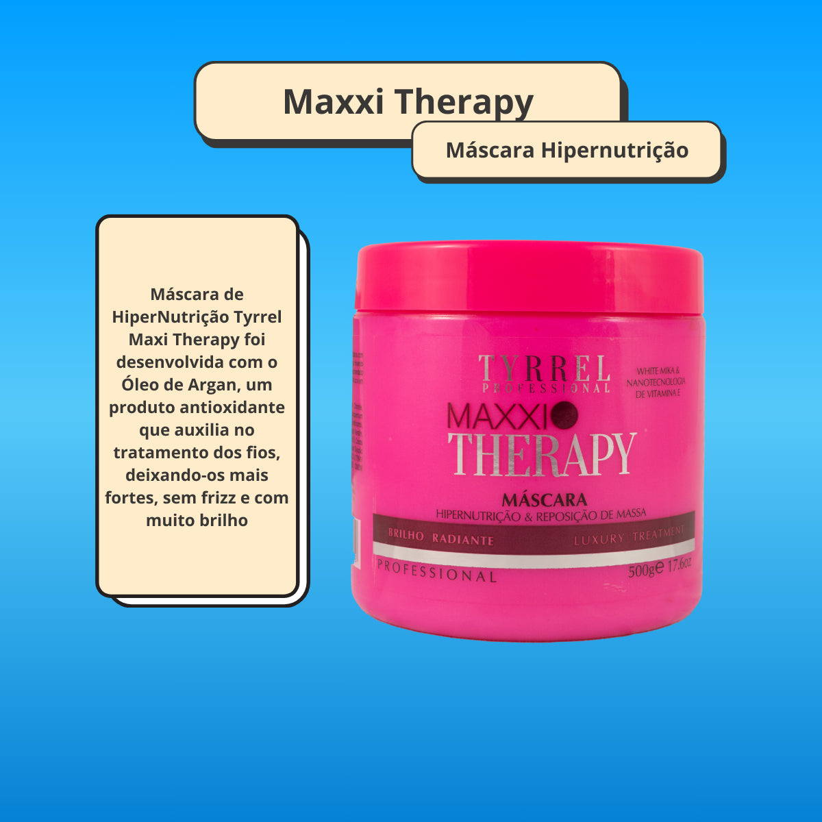 Kit Tyrrel Maxxi Therapy 2 Máscara Hipernutrição 500g