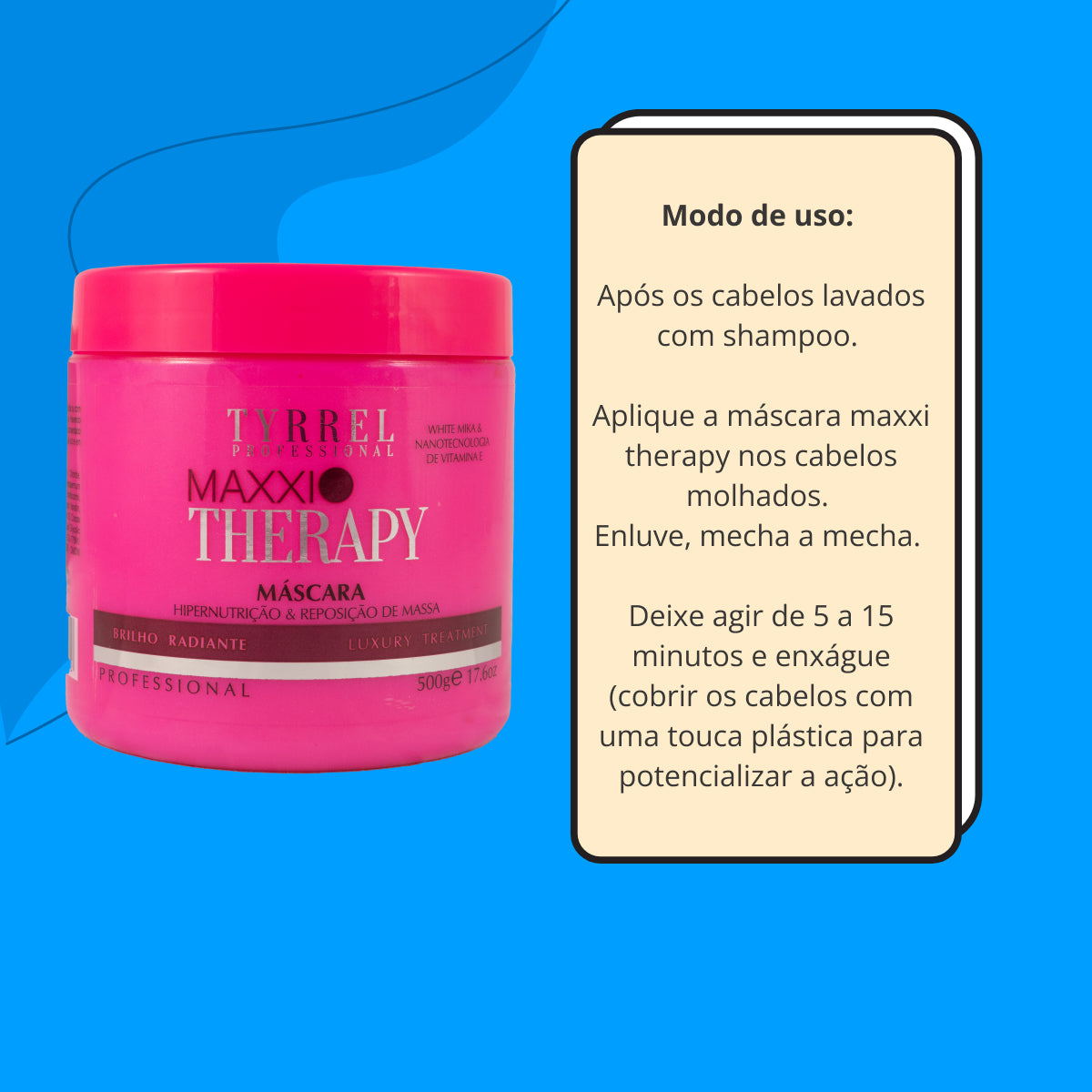 Kit Tyrrel Maxxi Therapy 2 Máscara Hipernutrição 500g