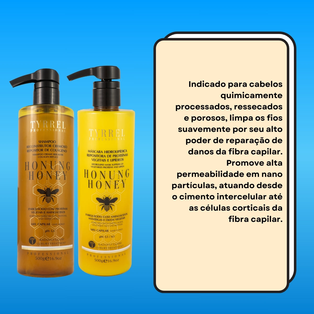 Kit Tyrrel Honung Honey Shampoo e Máscara 500g