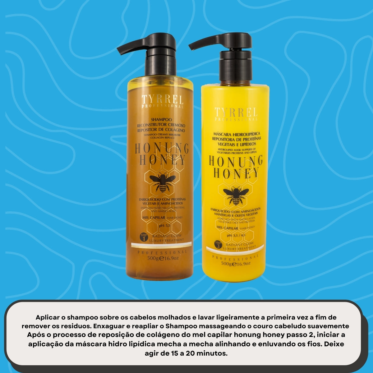 Kit Tyrrel Honung Honey Shampoo e Máscara 500g
