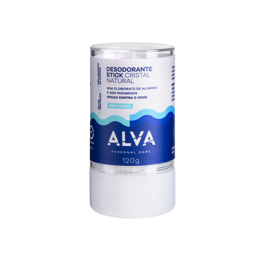 Alva Cristal Stick Desodorante Natural Sem Cheiro 120g