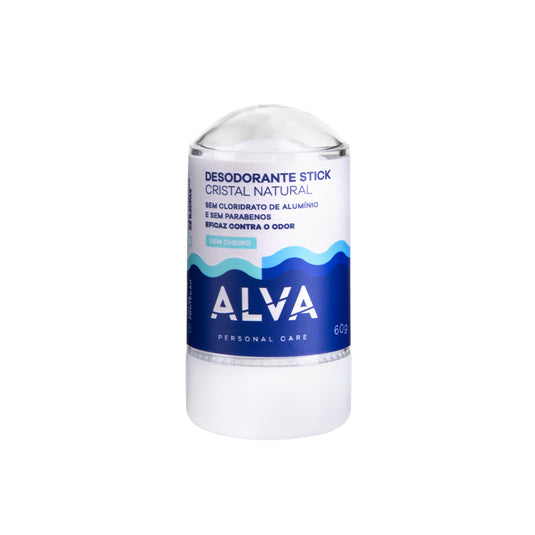 Alva Cristal Stick Desodorante Natural Sem Cheiro 60g