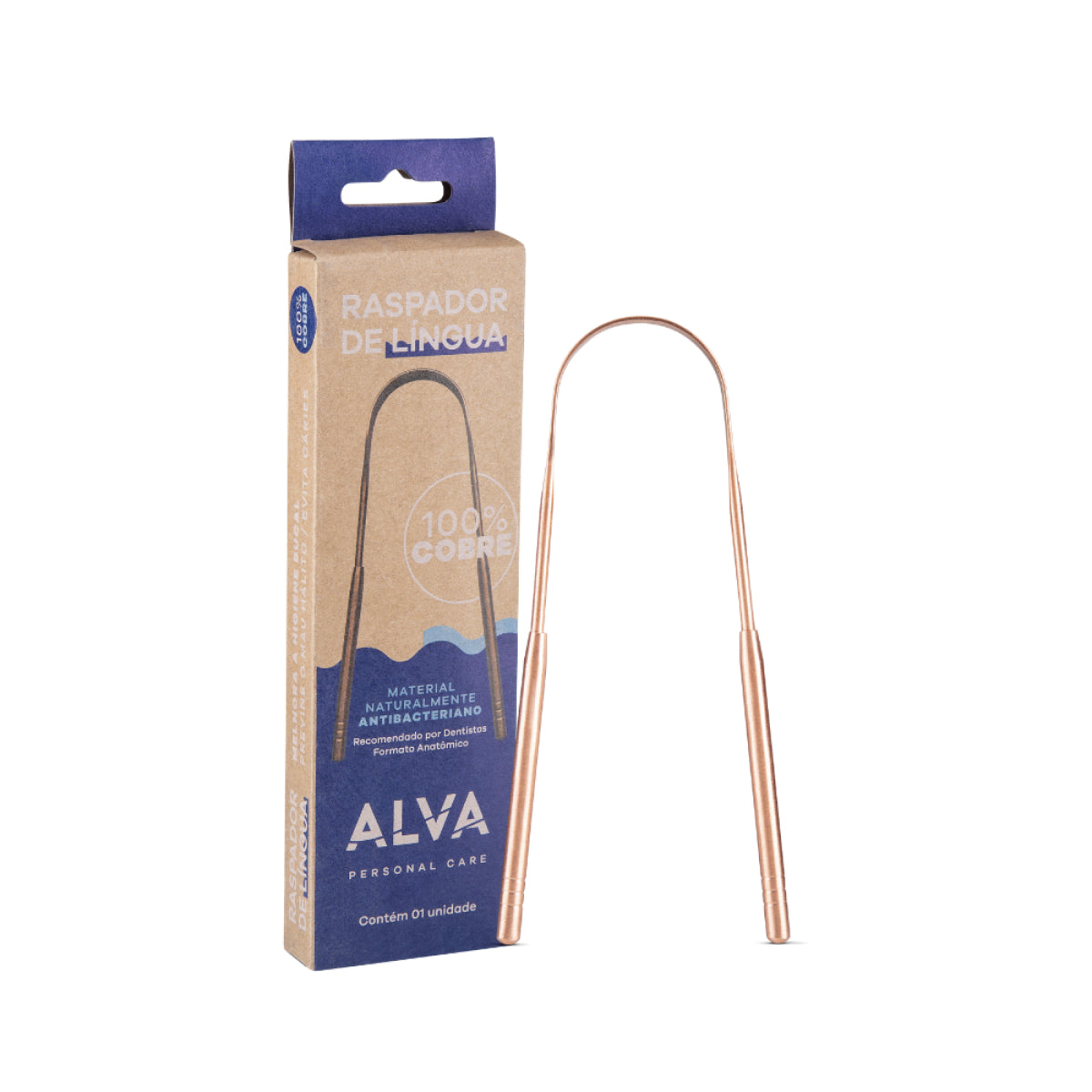 Alva Raspador de Língua de Cobre