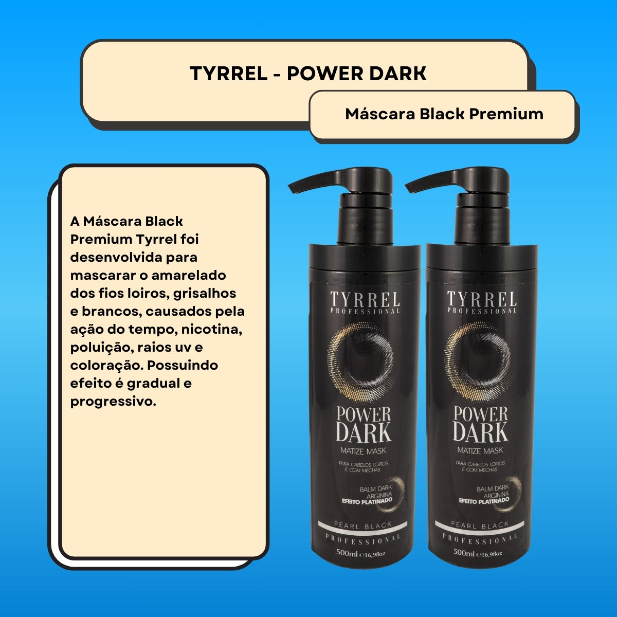 Kit Tyrrel Power Dark 2 Máscara 500 ml
