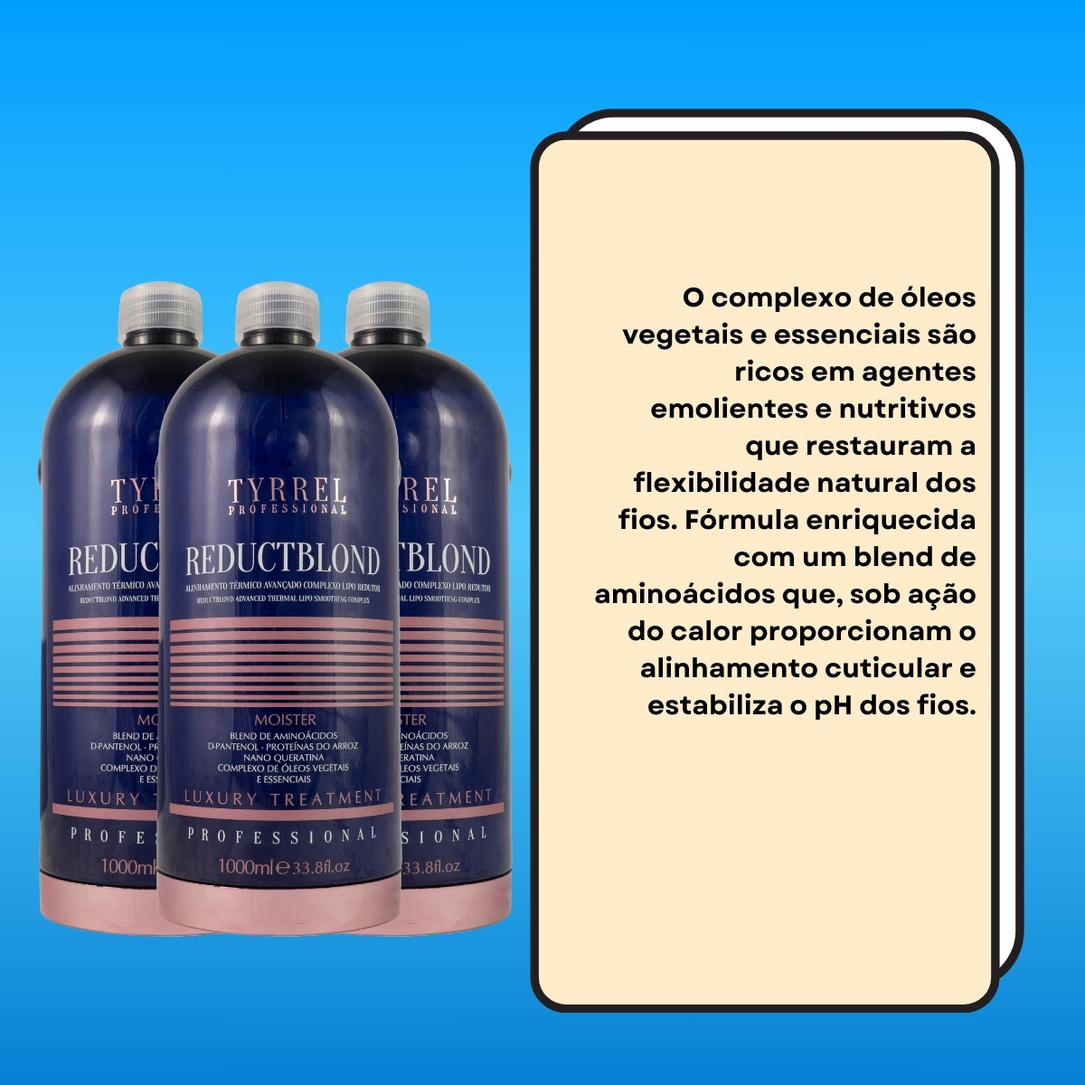 Kit Tyrrel Reductblond 3 Alinhamento Térmico 1 Litro