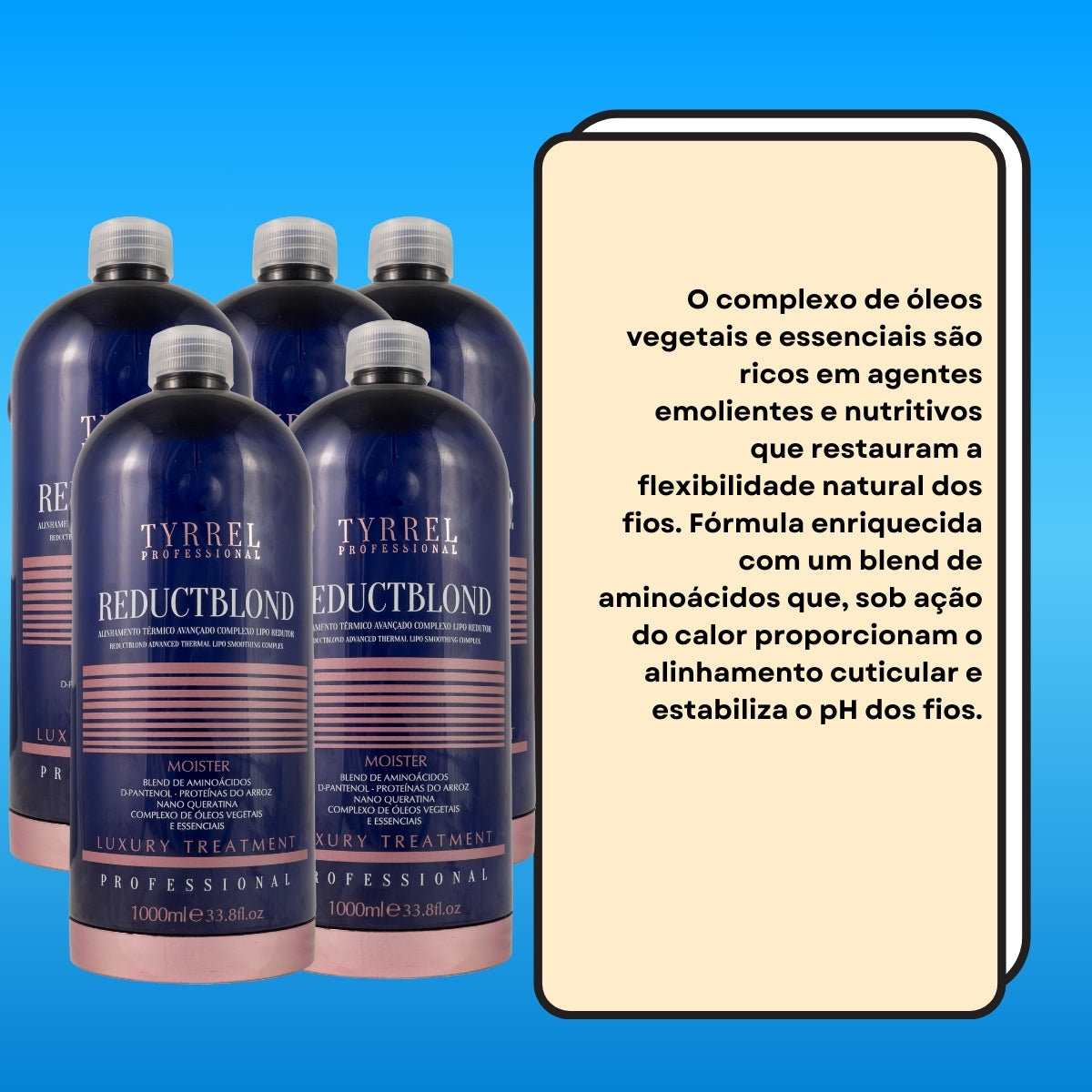 Kit Tyrrel Reductblond 5 Alinhamento Térmico 1 Litro