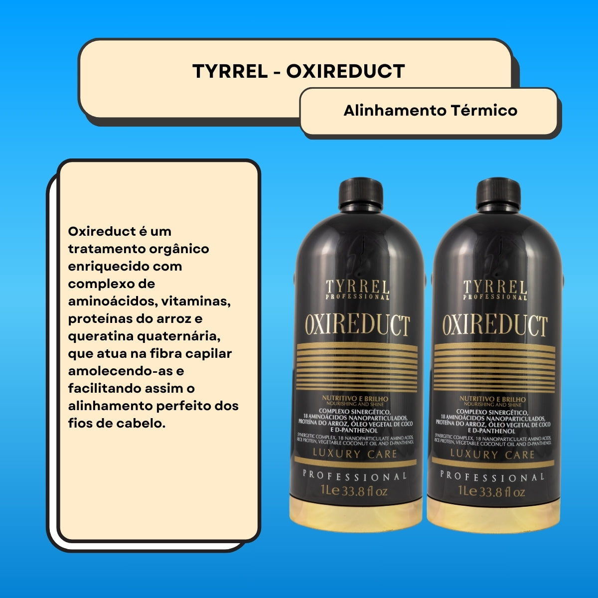 Kit Tyrrel Oxireduct 2 Escova Progressiva 1 Litro