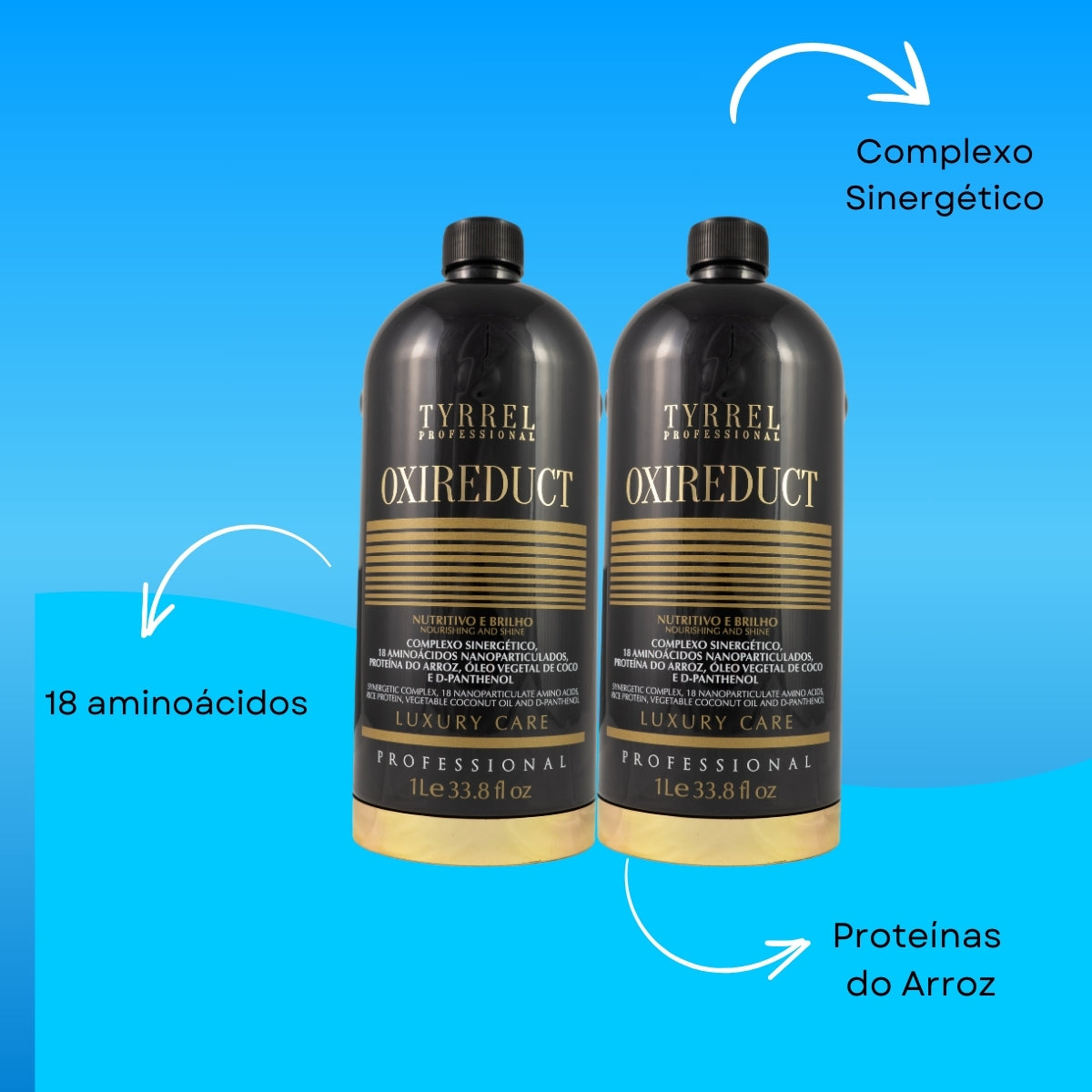 Kit Tyrrel Oxireduct 2 Escova Progressiva 1 Litro