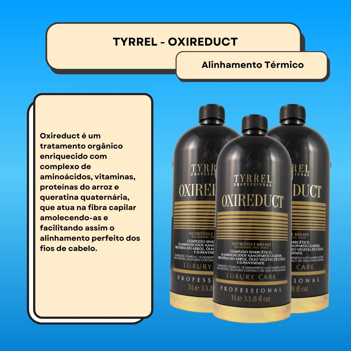Kit Tyrrel Oxireduct 3 Escova Progressiva 1 Litro