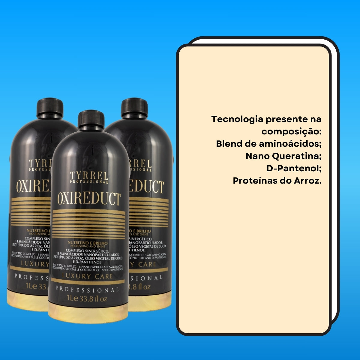 Kit Tyrrel Oxireduct 3 Escova Progressiva 1 Litro