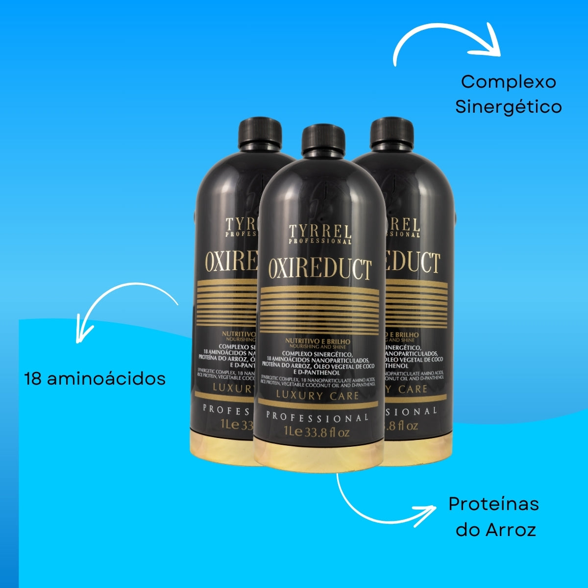 Kit Tyrrel Oxireduct 3 Escova Progressiva 1 Litro