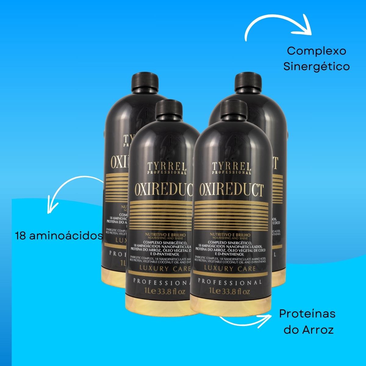 Kit Tyrrel Oxireduct 4 Escova Progressiva 1 Litro