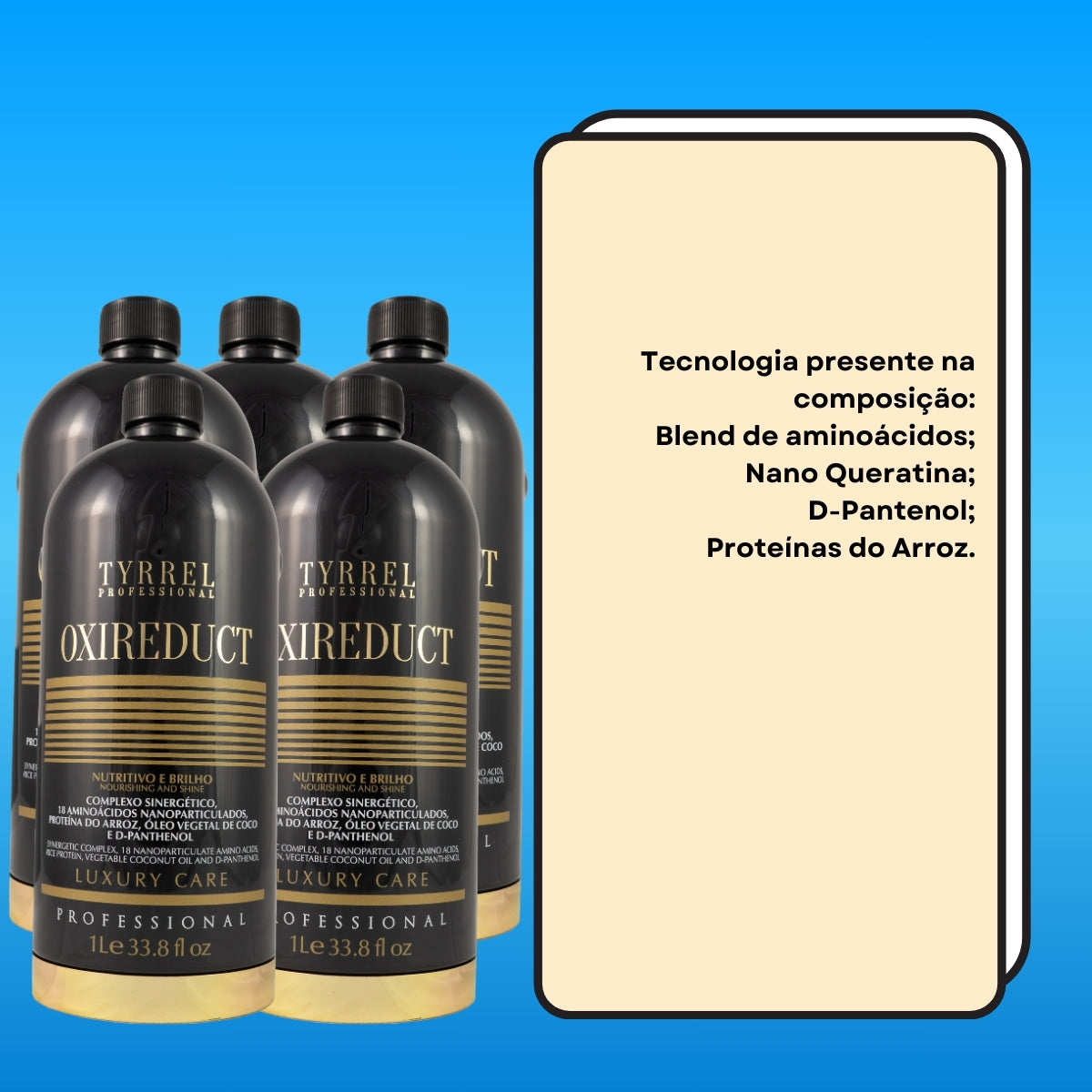 Kit Tyrrel Oxireduct 5 Escova Progressiva 1 Litro