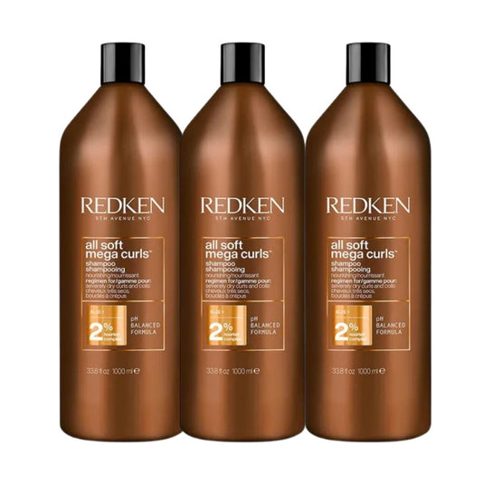 Kit Redken All Soft Mega Curls 3 Shampoo 1 Litro