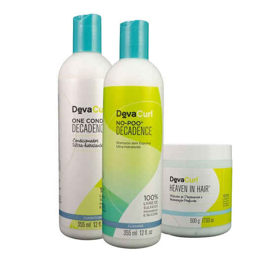 Kit DevaCurl No-Poo Decadence Home Care (3 Produtos)