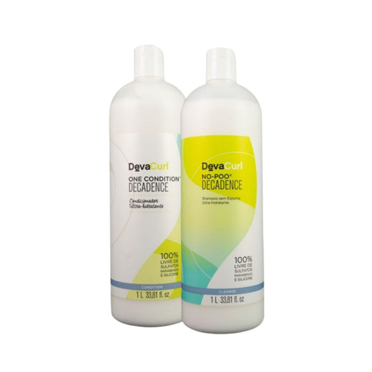 Kit DevaCurl No-Poo Decadence Shampoo e Condicionador 1 Litro
