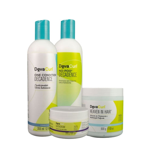 Kit DevaCurl No-Poo Decadence Home Care (4 Produtos)