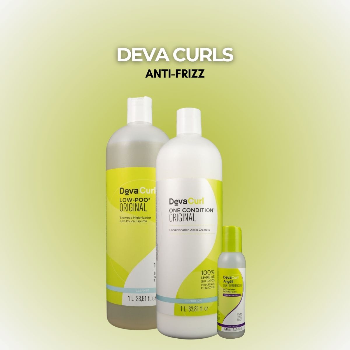 Kit DevaCurl Low-Poo Original Salão (3 Produtos)