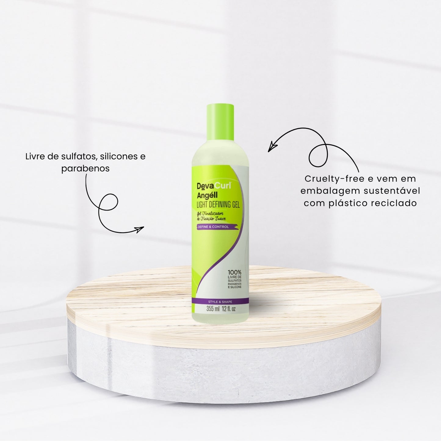 Leave-in DevaCurl Angéll Light Defining Gel Finalizador 355 ml
