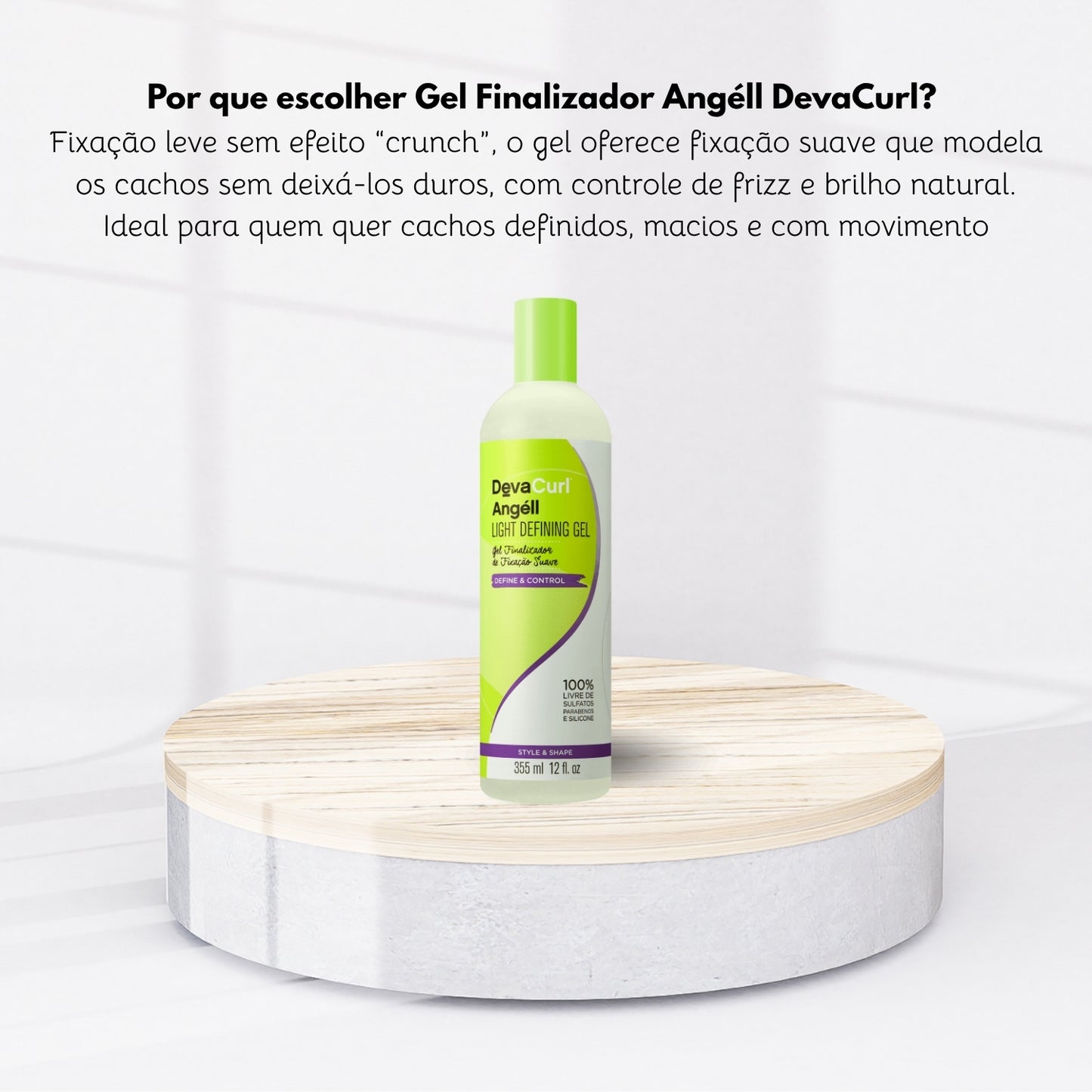 Leave-in DevaCurl Angéll Light Defining Gel Finalizador 355 ml