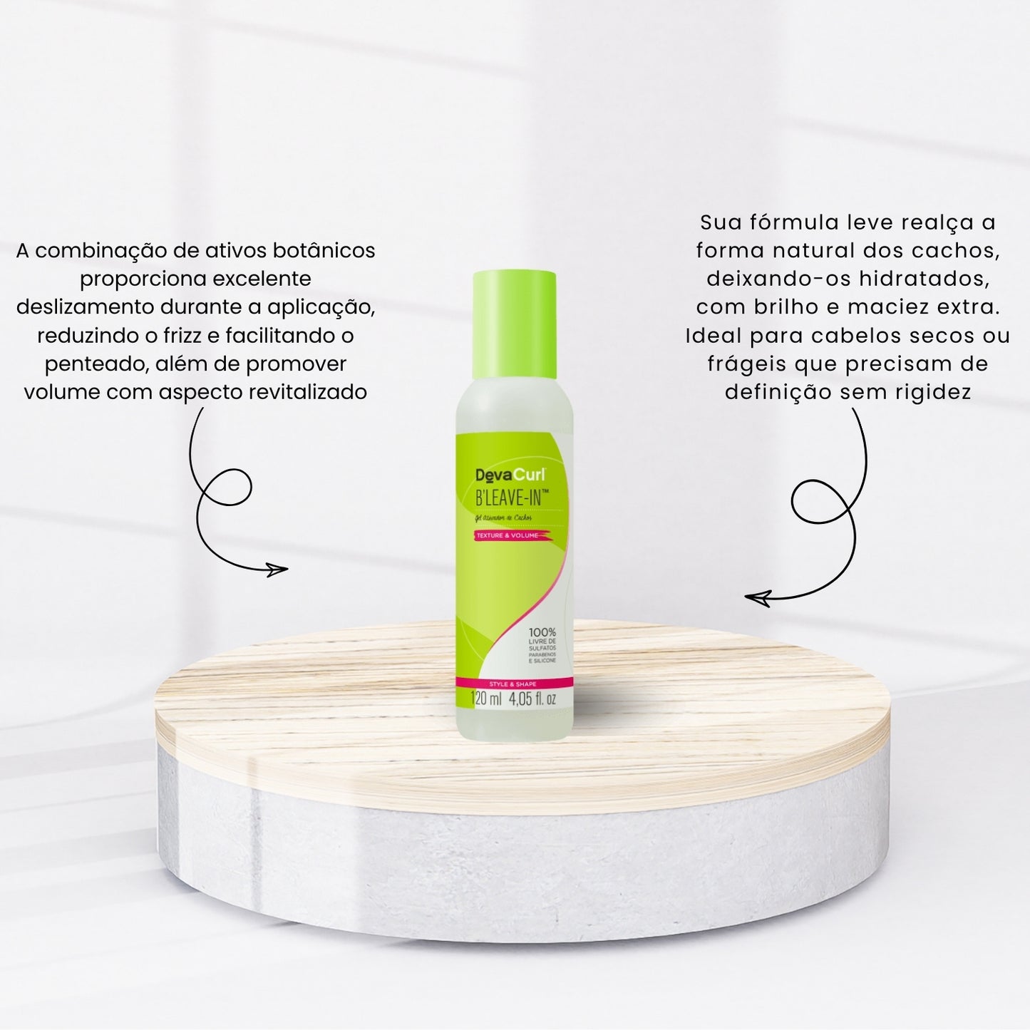 Ativador de Cachos DevaCurl B'Leave-in Gel 120 ml para Cabelo Cacheado