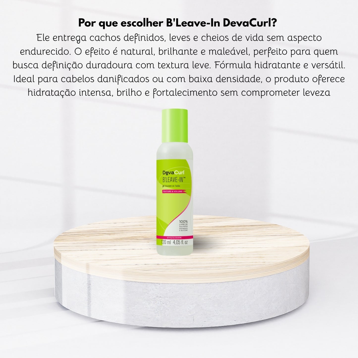 Ativador de Cachos DevaCurl B'Leave-in Gel 120 ml para Cabelo Cacheado