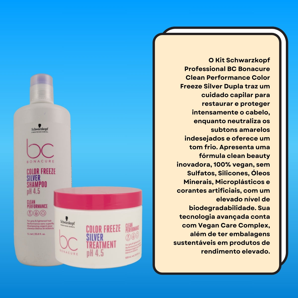 Kit Schwarzkopf Color Silver pH 4.5 Shampoo e Máscara 500 ml