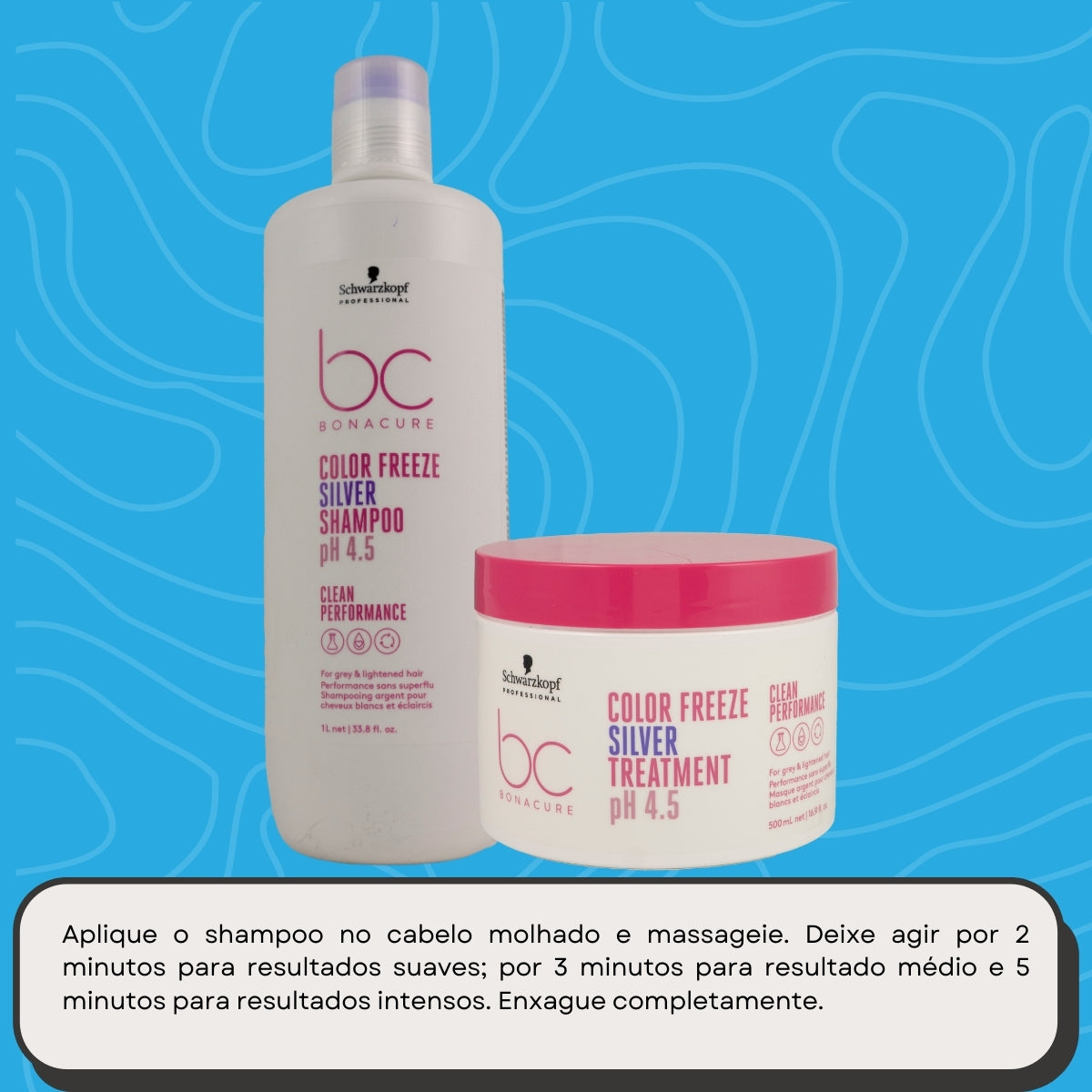 Kit Schwarzkopf Color Silver pH 4.5 Shampoo e Máscara 500 ml