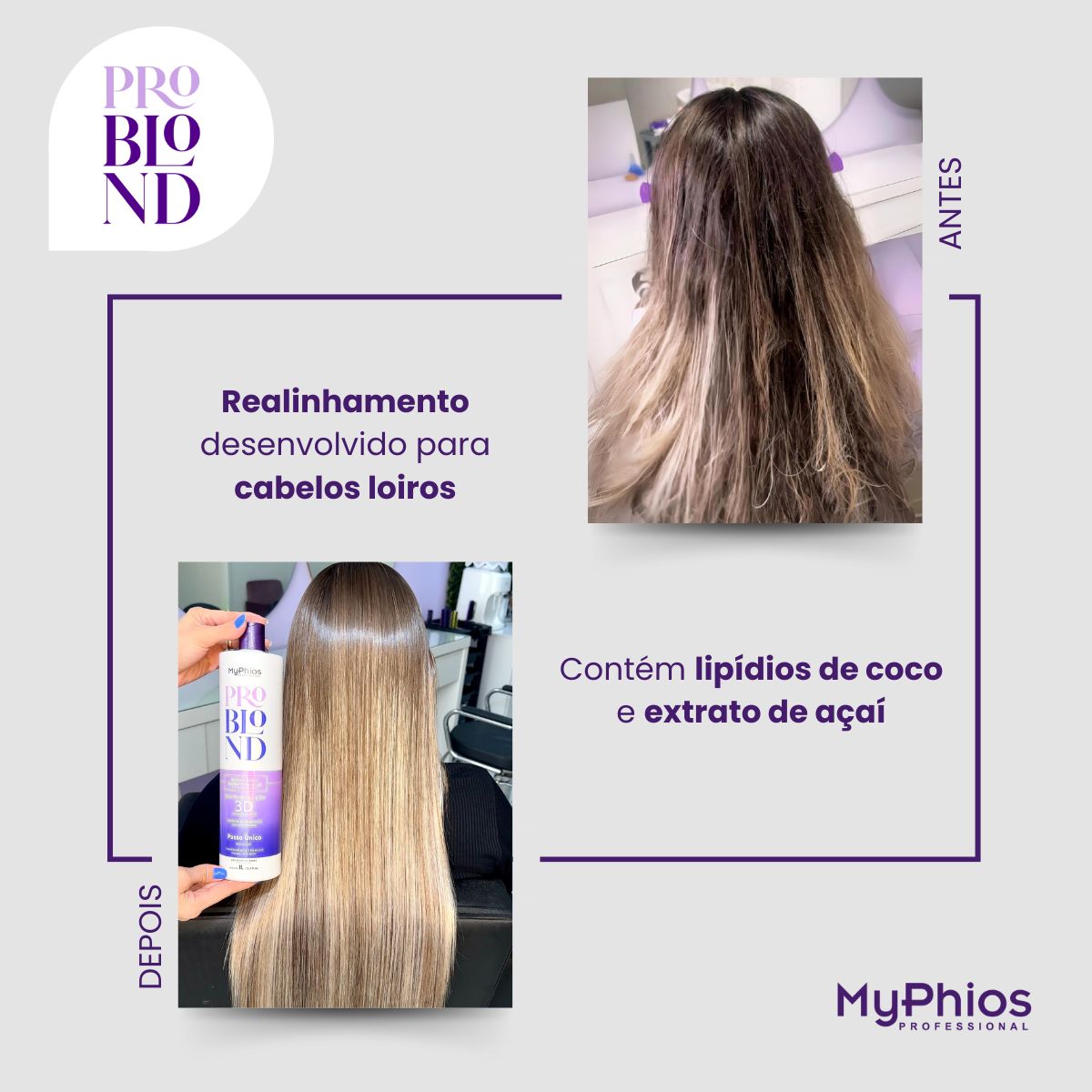 Progressiva MyPhios ProBlond Realinhamento Capilar 300 ml