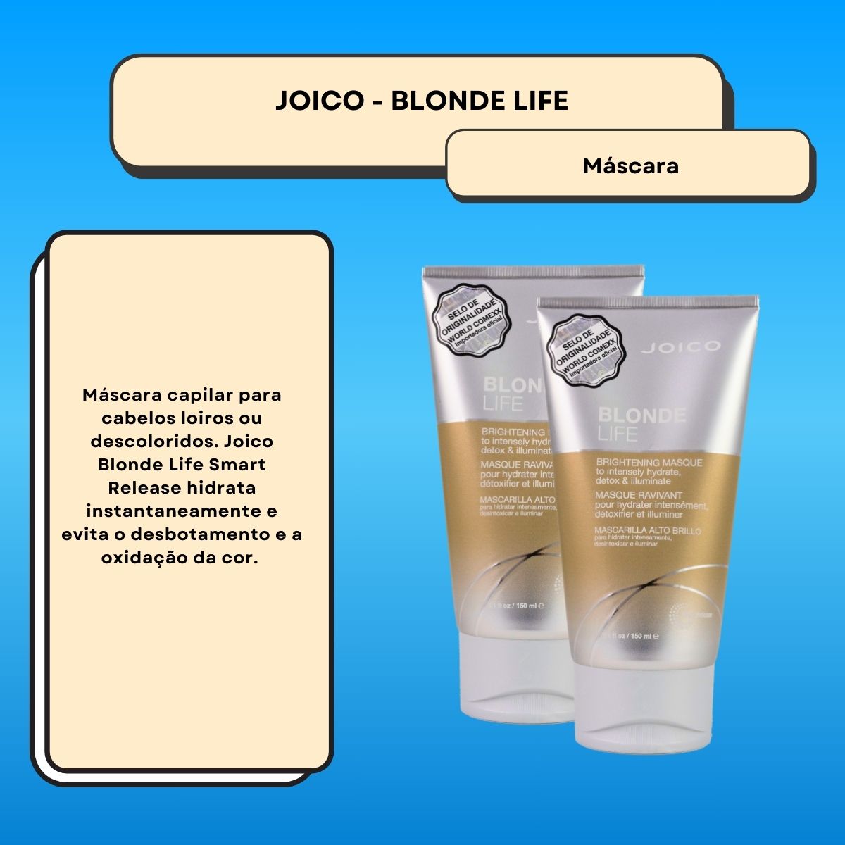 Kit Joico Blonde Life Smart Release 2 Máscara Capilar 150 ml