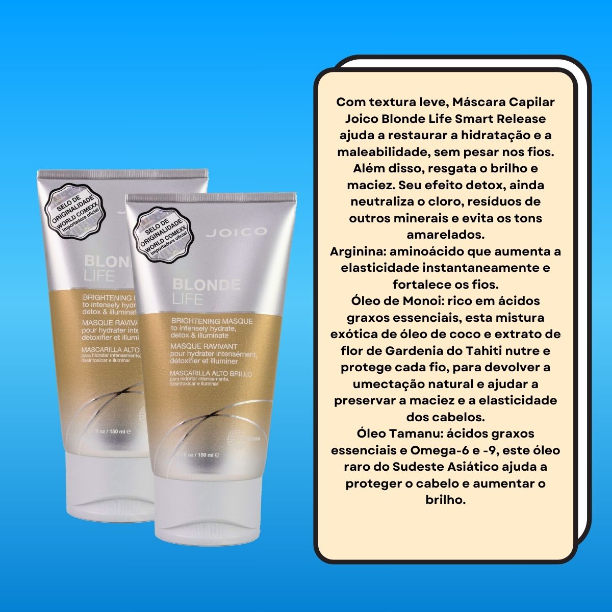 Kit Joico Blonde Life Smart Release 2 Máscara Capilar 150 ml