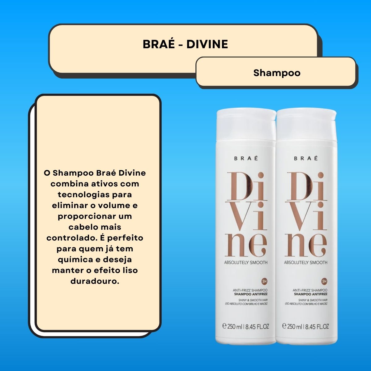 Kit Braé Divine 2 Shampoo 250 ml
