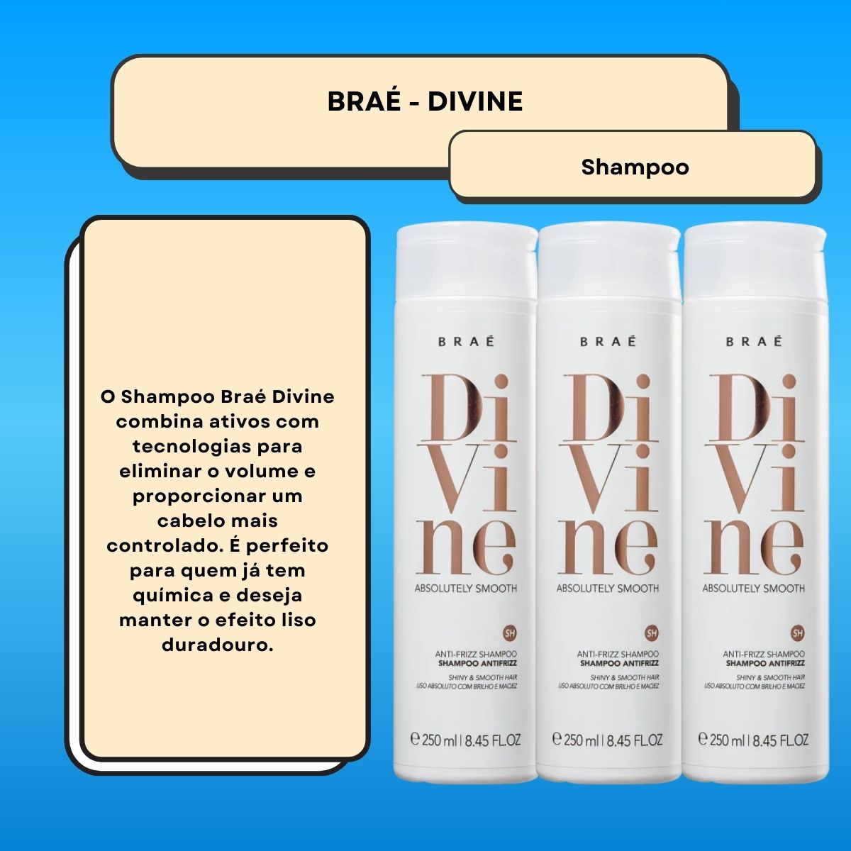 Kit Braé Divine 3 Shampoo 250 ml