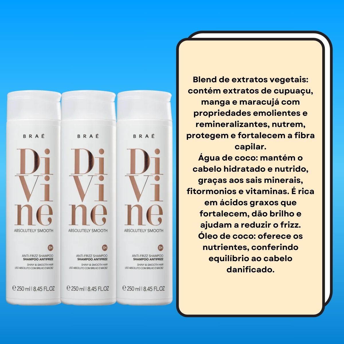 Kit Braé Divine 3 Shampoo 250 ml