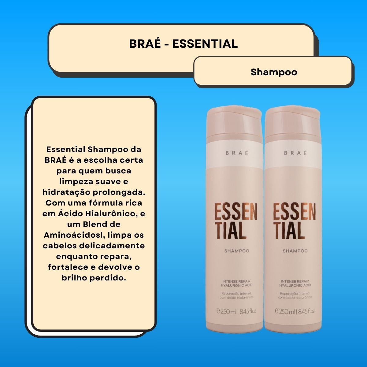 Kit Braé Essential 2 Shampoo 250 ml