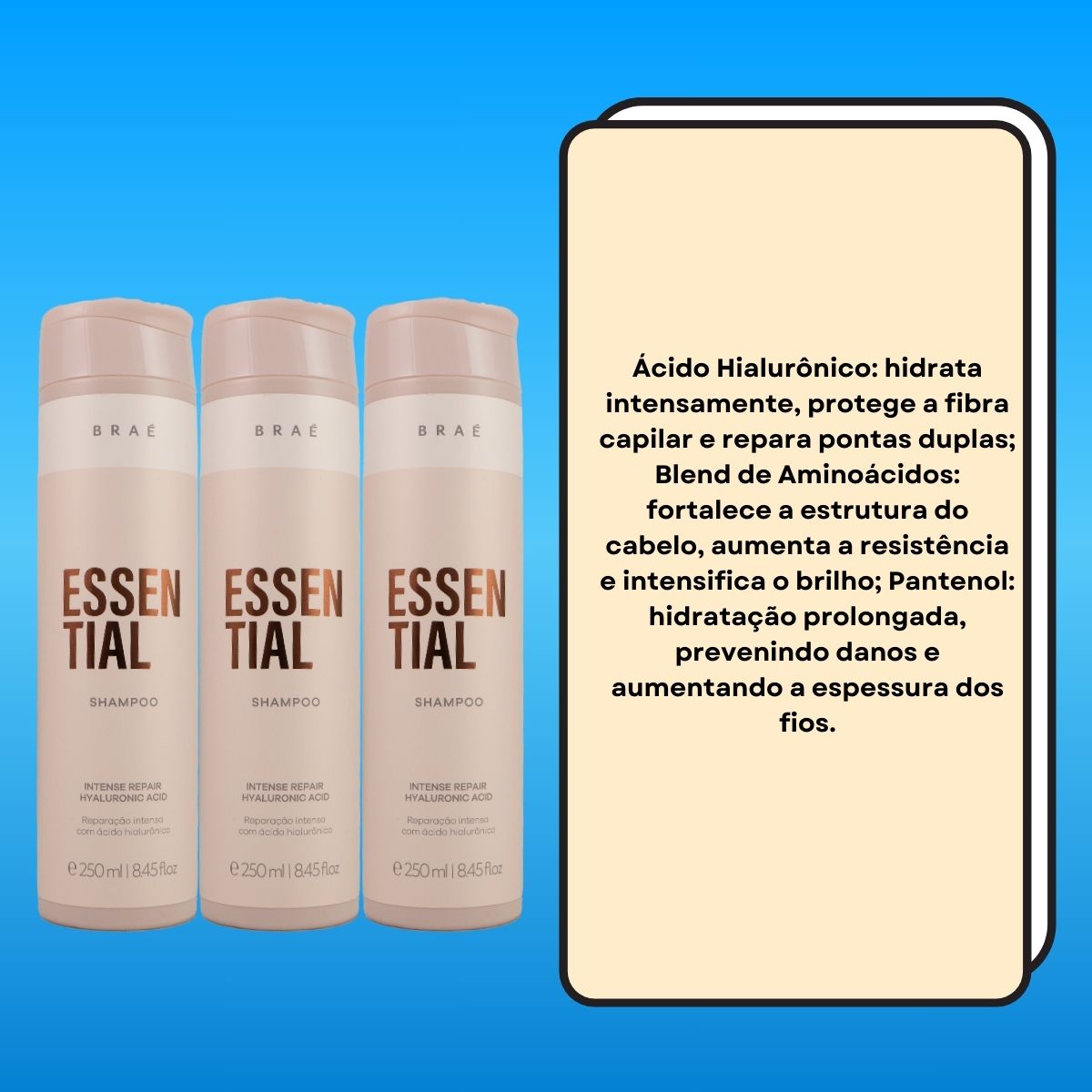Kit Braé Essential 3 Shampoo 250 ml