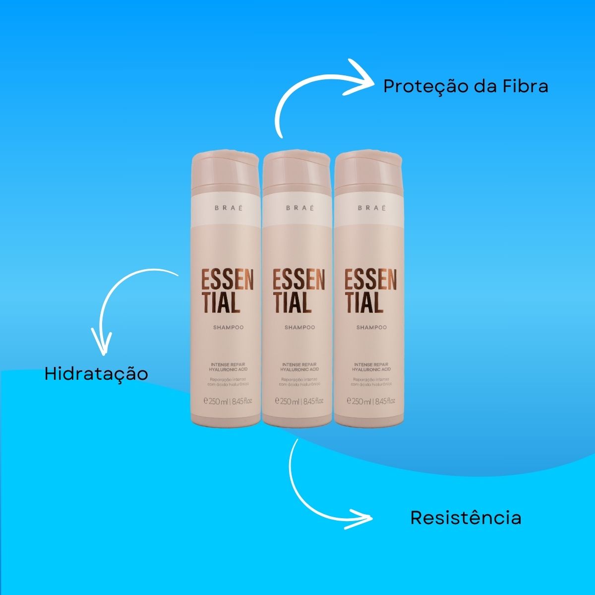 Kit Braé Essential 3 Shampoo 250 ml