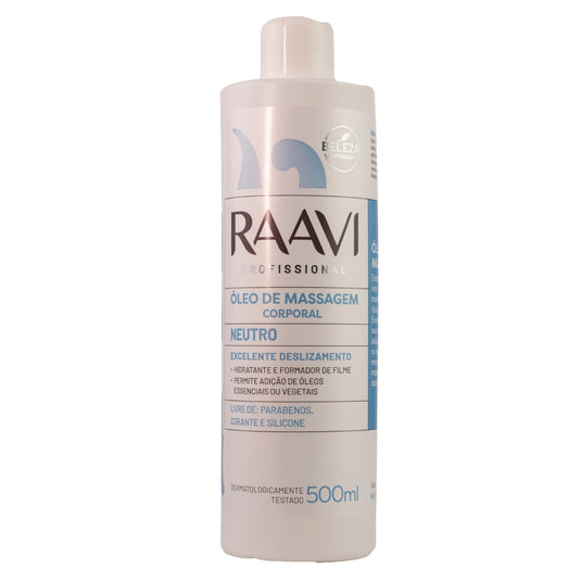 Raavi Oleo de Massagem Corporal Neutro 500 ml
