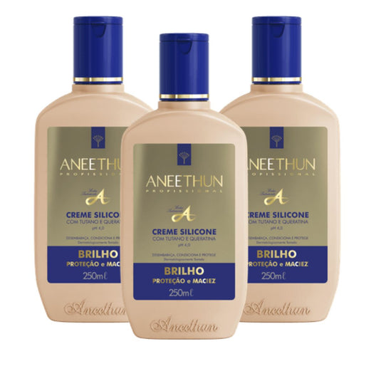 Kit Aneethun Linha A 3 Creme de Silicone 250 ml
